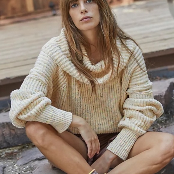 Free People multi colored turtleneck - Picture 1 of 4